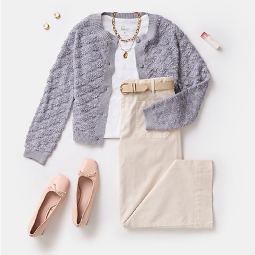 Mango Textured Button Cardigan Large